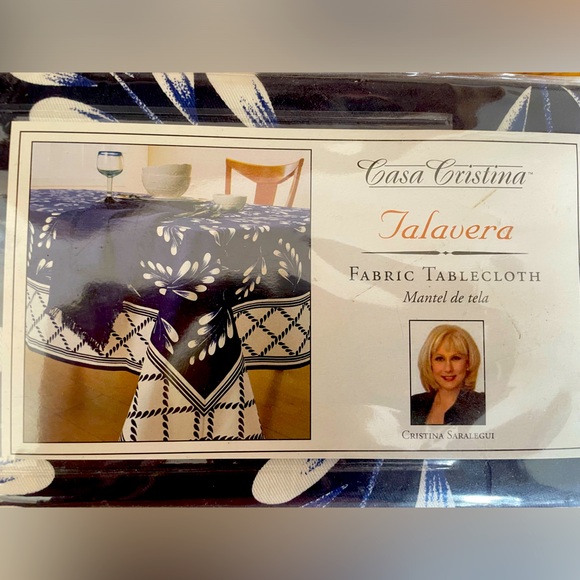 Casa Christina Talavera Fabric Tablecloth - Picture 1 of 3
